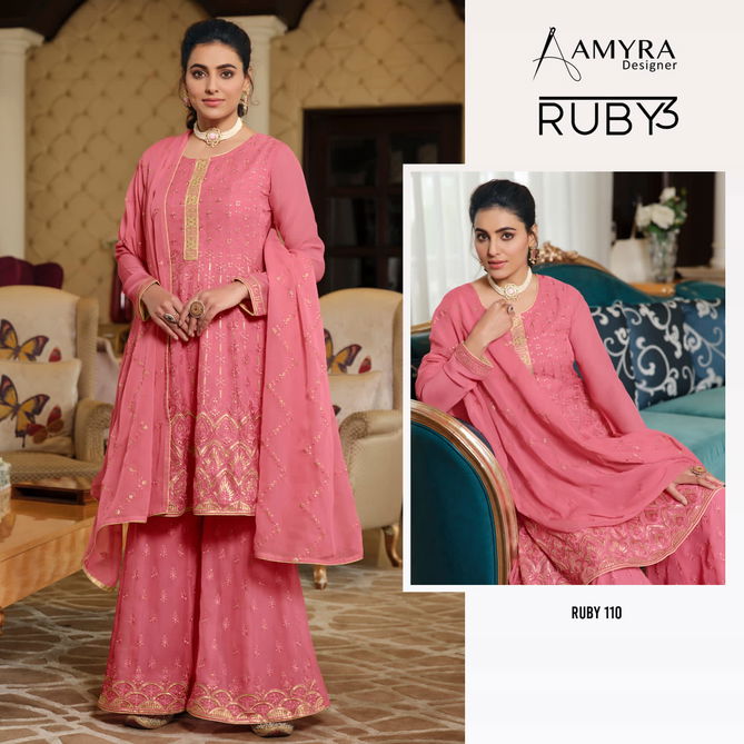 Ruby Vol 3 By Amyra Georgette Sharara Suits Catalog